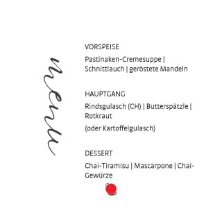 11 Menu 26. November